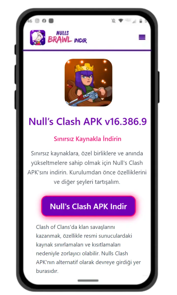 Nulls Clash'ı indirme adımları
